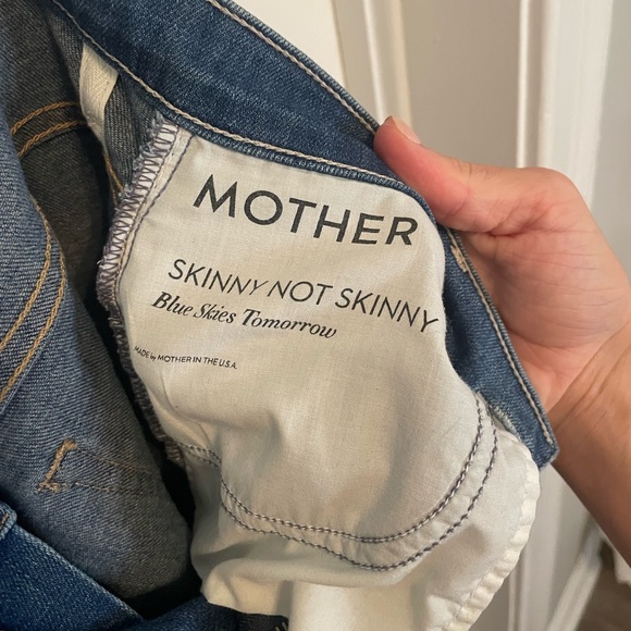 MOTHER Blue Skies Tomorrow Wash Skinny Not Skinny Jeans - Picture 7 of 7